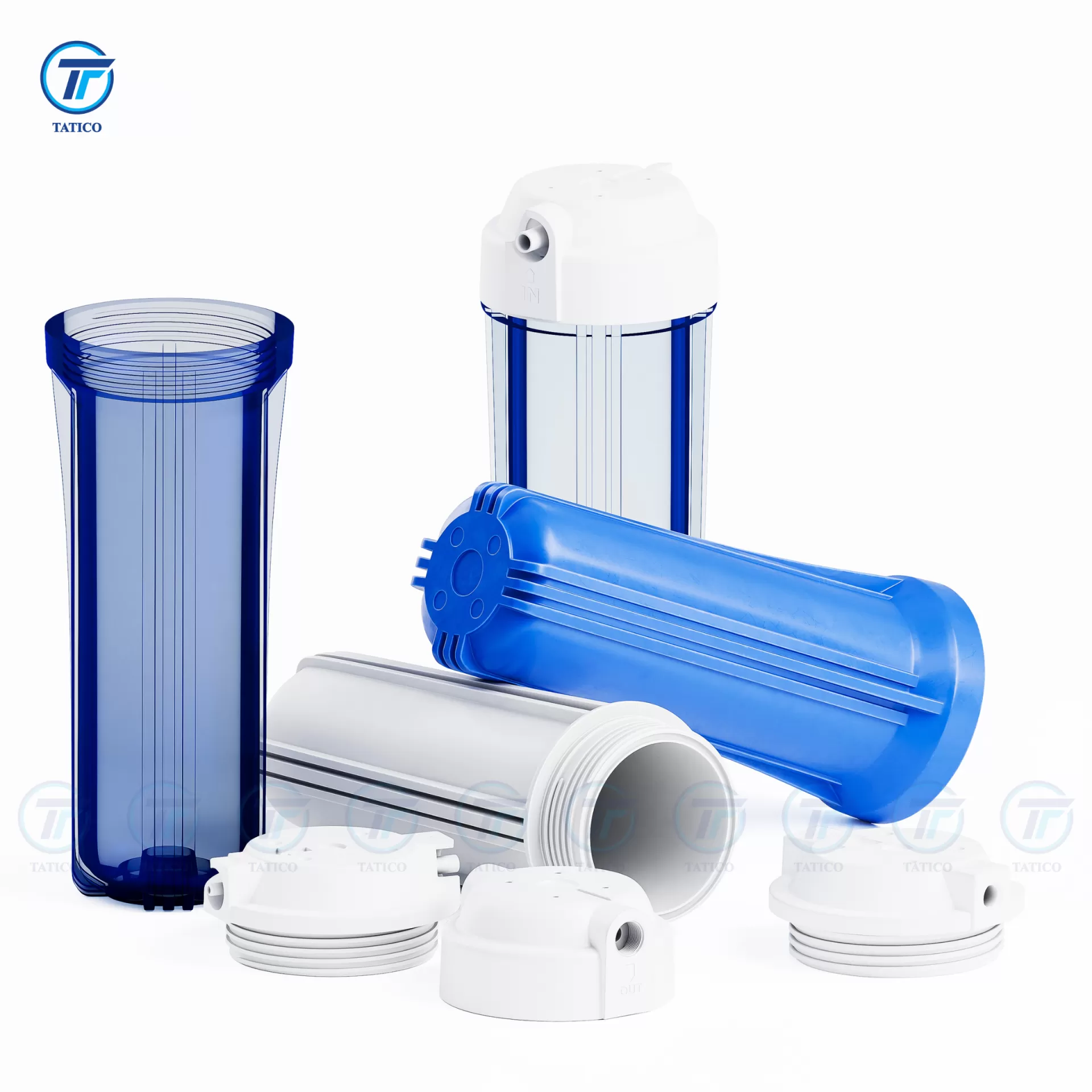 Cốc lọc nước trong organic 10 inch (ren 13, ren đấu nhanh, đầu đấu nhanh)